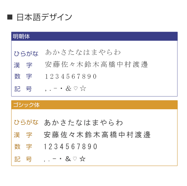 最大40文字まで!お好きなデザインが選べます